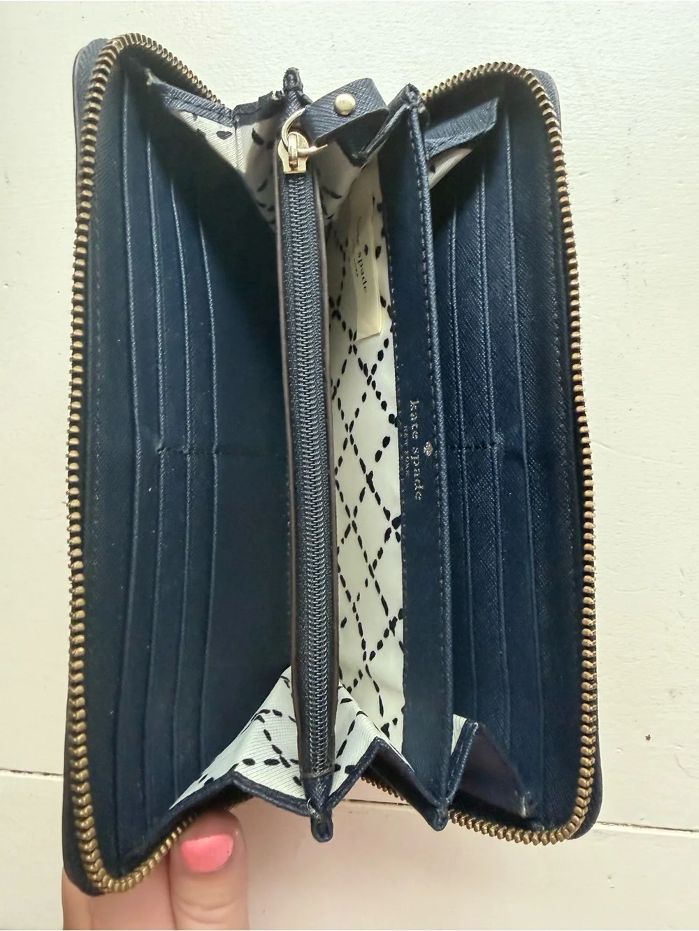 Black Zip-Around Wallet
